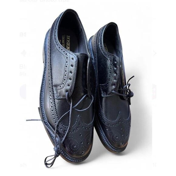 RARE UNWORN 1980s | BOSTONIAN 10D/B BLACK GRAIN LONGWING BLUCHER VINTAGE USA - Picture 9 of 9